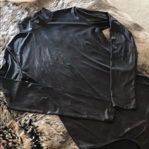 Zara metallic black bodysuit M